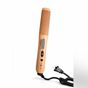 NWOT - Peach Hair Straightener Brush with Adjustable Settings